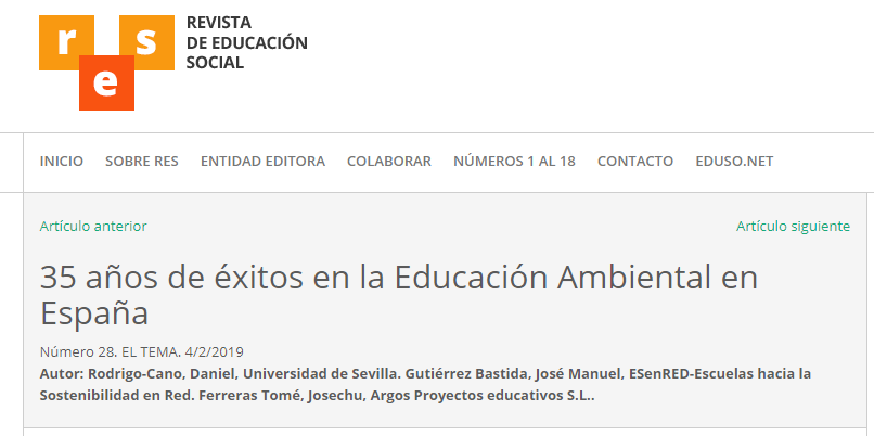 2019-03-22 13_20_20-35 años de éxitos en la Educación Ambiental en España - RES. Revista de Educació